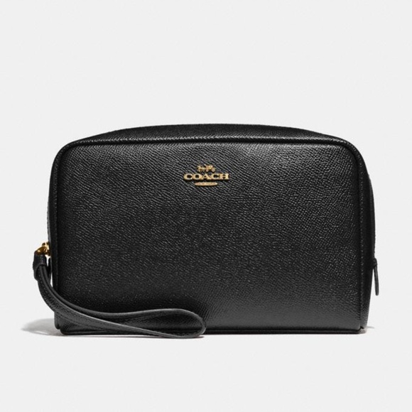 Coach Other - COACH Boxy Cosmetic Case in Black/Gold